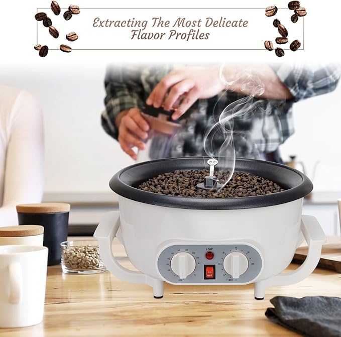 Upgraded Coffee Roaster Machine with Timer, 110V Coffee Roaster for Home Use, Beginner-Friendly Coffee Bean Roaster