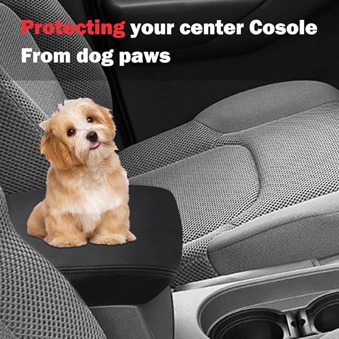 INTGET Center Console Armrest Cover for 2005-2021 Nissan Frontier Accessories / 2005-2015 Nissan Xterra Accessories Leather Middle Arm Rest Lid Protector for Nissan Frontier Pro 4X Accessories