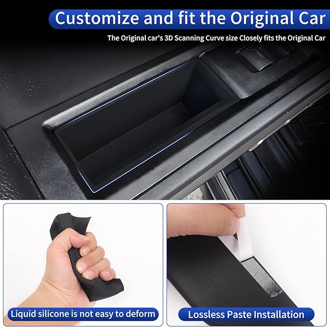 Toyota Car Door Container for 2024 2025 2026 Toyota Tacoma Car Door Pocket Tray Silicone Storage Bag Interior Modification Accessories (Car Door Storage Box)