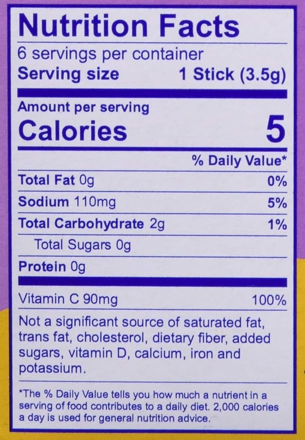 Tampico Singles To Go Drink Mix Packets, Mango Punch, 100% DV of Vitamin C per Serving, Low Calorie, Zero Sugar, Easy to Use, On-The-Go Water Enhancers, 18 Sticks, Pack of 3