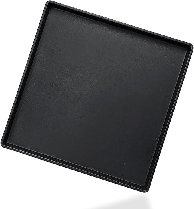 Versatile Black Square Tray - 11 Inch Organizer Decorative Tray for Bathroom Vanity, Coffee Table, Dresser & Kitchen Countertop - Black Catch-All Tray for Home Decor, Jewelry, Makeup & Snacks