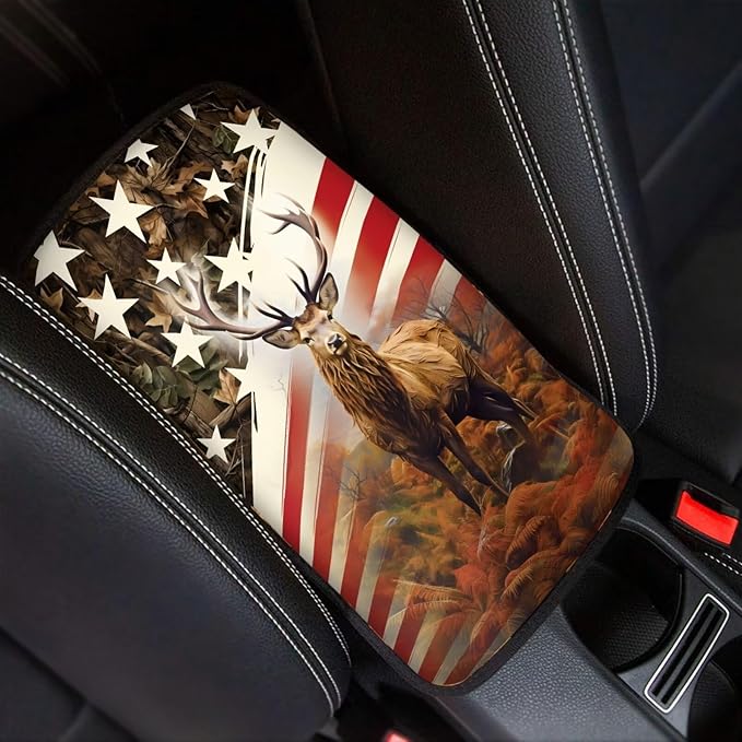Biyejit Car Center Console Armrest Cushion Cover Pad Car Interior Decor Accessories Universal Fit for Sedan, Truck, SUV