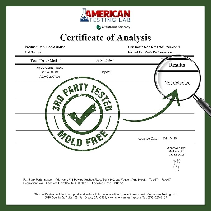 Peak Performance High Altitude Organic Coffee - Fair Trade, Low Acid, Non GMO, and Beans Full of Antioxidants - Dark Roast Smooth Tasting USDA Certified Organic Whole Bean Coffee Bag 12 oz