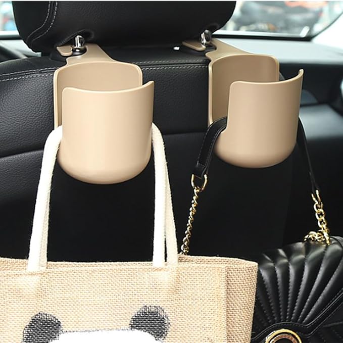 Cup Holder for Car, Back Seat Cup Holders for Cars Hanging Mount Drink Water Bottle Storage Holder Vehicle Beverage Organizer Auto Interior Organizer for Trash Bag, Clothing, Bottles