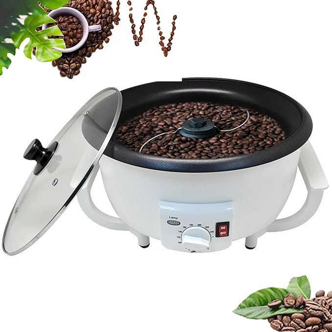 Coffee Roaster Machine for Home Use, Electric Coffee Bean Roaster, Coffee Bean Roaster, 0-240℃ Temperature Adjus, 750G Capacity Non-Stick Coating for Baking Nuts Beans
