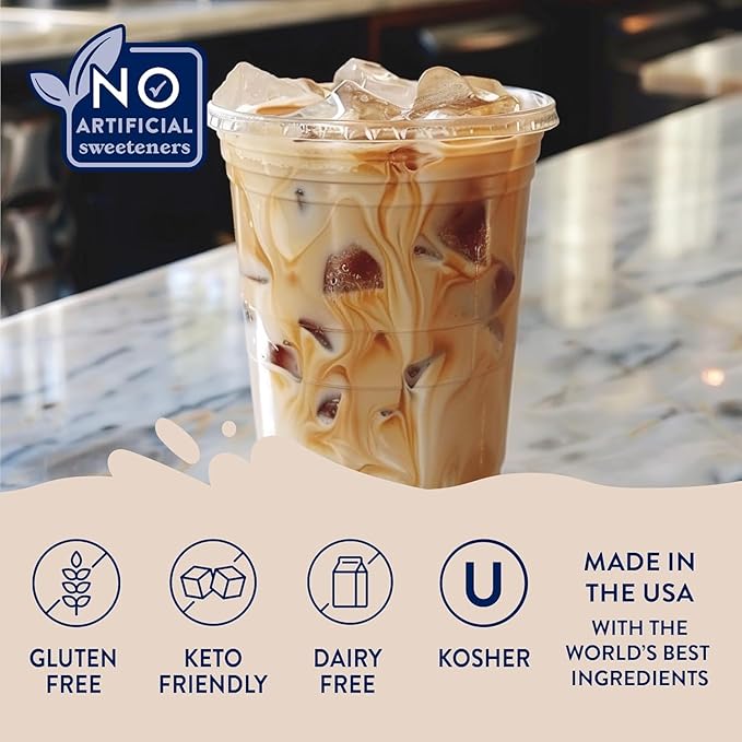 Jordan’s Skinny Mixes Sugar Free Coffee Syrup, Caramel Coffee Flavoring Syrup, Zero Calorie Drink Mix, Lattes, Baking, Protein Shake or Cocktail, Dairy & Gluten Free, Kosher, 25.4 Fl Oz, 2 Pack
