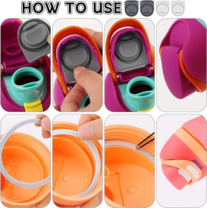 4 Sets Replacement Seal Gasket Stoppers for Owala Freesip Cap Mouth,Silicone O Sealing Ring Parts Water Bottle Top Lid Accessories for Owala Freesip 16/19/24/32/40oz 4p1-a07