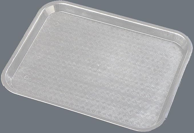 Carlisle FoodService Products Cafe Plastic Fast Food Tray, 14" x 18", Gray (Pack of 2)