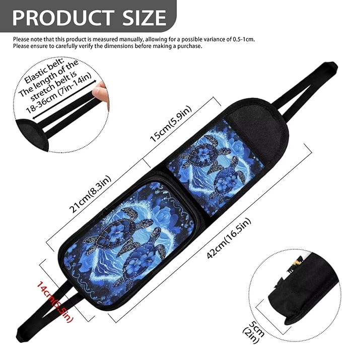 Floral Sea Turtle Auto Seat Side Storage Organizer Heart Print Car Seat Storage Bag Car Purse Holder Automotive Consoles & Organizers for Phone Storage Car Organizer