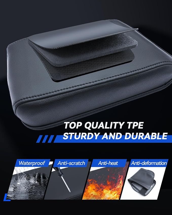 Armrest Cover for Volkswagen Taos S/SE/SEL 2022 2023 2024 2025 Accessories Center Console Middle Lid Pad Protector for Car Elbow Rest