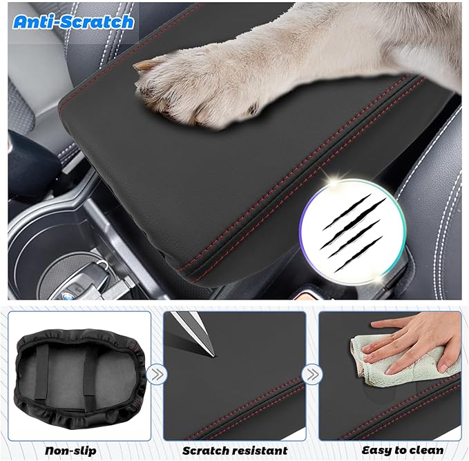 SHAOHAO for 2025 Subaru Forester Center Console Cover for 2025 Subaru Forester Accessories (Base/Premium/Sport/Limited/Touring) Car Armrest Cover Anti-Scratch Middle Lid Leather Cover