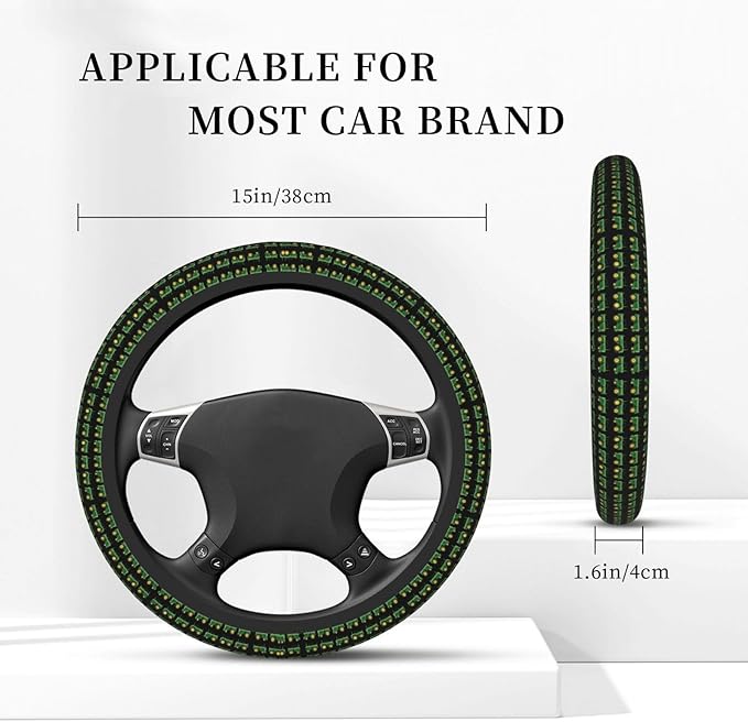 Neoprene Steering Wheel Cover Cartoon Tractors Car Steering Wheel Cover Universal Fit for Most Cars
