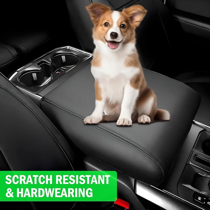 Center Console Cover for Ford F150 2021-2024 2025 2026 - Middle Console Lid Protector Elbow Cushion Pad for Ford F150 Accessories 2021 2022 2023 2024 2025 2026 (Bucket Seat Only)