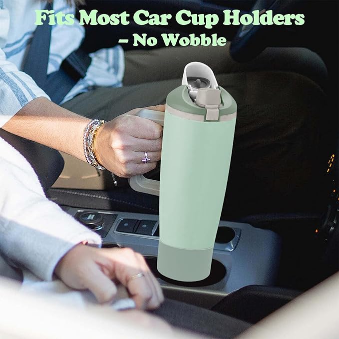 2PCS Silicone Boots for Owala 30oz & 40oz FreeSip Sway Bottles & Tumblers – Non-Slip, Scratch-Resistant, Stability Enhancer for Owala Accessories (Eucalyptus Green)