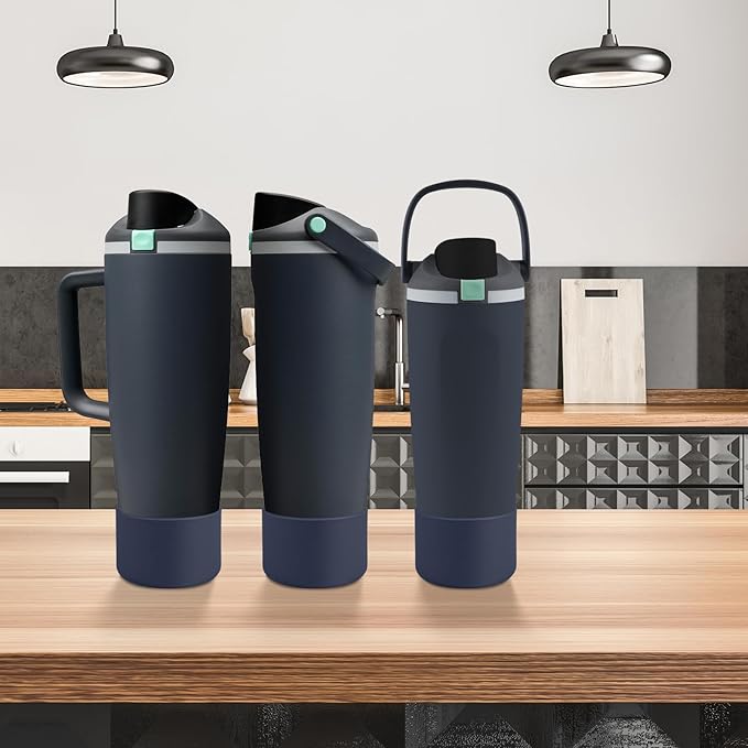 2PCS Silicone Boot Compatible with Owala 30oz & 40oz FreeSip Sway Bottles & Tumblers, Protective Anti-Slip Bottom Cover Sleeve for Freesip Sway Tumbler