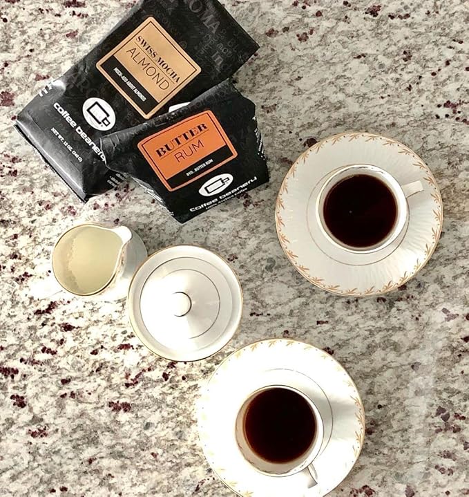 Dark Chocolate Almond Flavored Coffee SWP Decaf, Specialty Arabica Coffee, Medium Roast, 12 ounce, Automatic Drip (Ground)