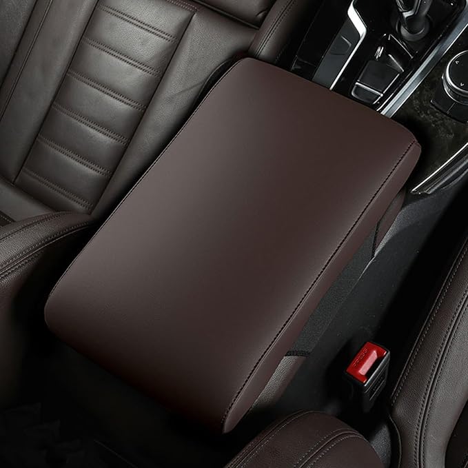 Car Armrest Covers for Mitsubishi Eclipse Cross 2018-2023 2024 2025 Premium Leather Center Console Armrest Cushion Pad Anti-Scratch Soft Support for Elbow Auto Interior Accessories