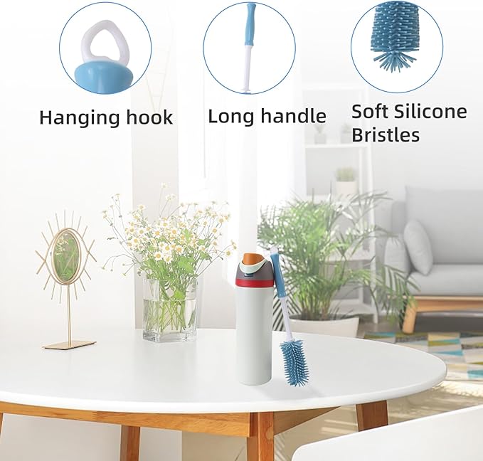 3 Pack Water Bottle Cleaner Kit for owala 24oz/32oz/40oz,owala Brush and Straw Cleaner, Straw Cleaner Compatible with owala Water Bottle,owala Accessories