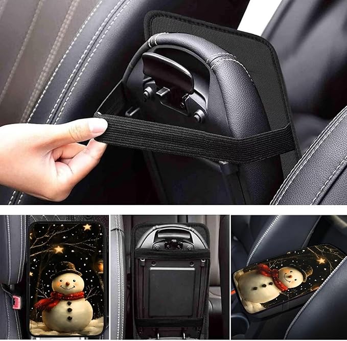 Biyejit Car Center Console Armrest Cushion Cover Pad Car Interior Decor Accessories Universal Fit for Sedan, Truck, SUV