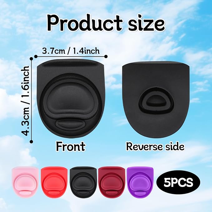 Replacement Seal Stopper Compatible with Owala FreeSip 16oz,5 Pcs Water Bottle Top Gasket Lid for Owala 16/19/24/32/40oz Seal Mouth Cap Silicone Stopper Parts Insert Accessories