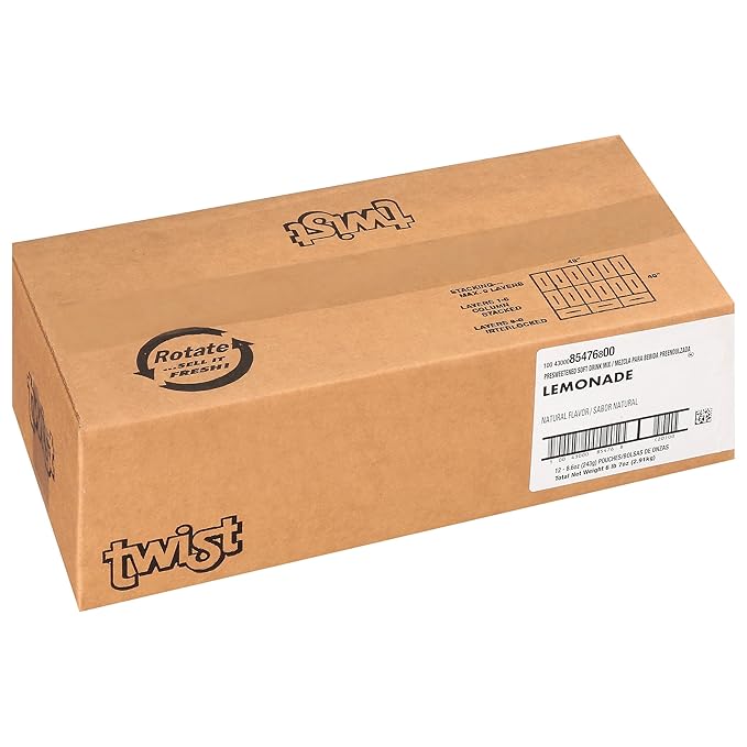 Twist Lemonade Powdered Drink Mix (8.6oz Bag, Pack of 12)