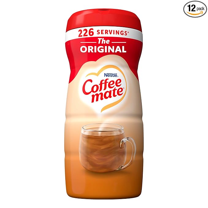 Nestle Coffee Mate Coffee Creamer Original, Jar, Diet type - Kosher, Gluten Free, Pack of 12 (16 Ounce) (11000443)