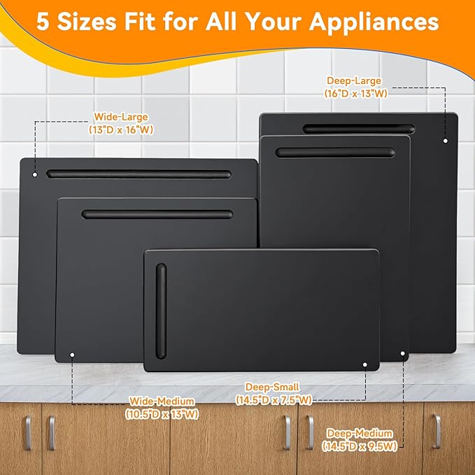 Wood Appliance Slider with 360' Wheels,14.5"D x 7.5"W Sliding Tray for Coffee Maker & Heavy Kitchen Appliances,Countertop Appliance slider for Kitchen Appliance, Premium Wood Rolling Tray,No Assemble