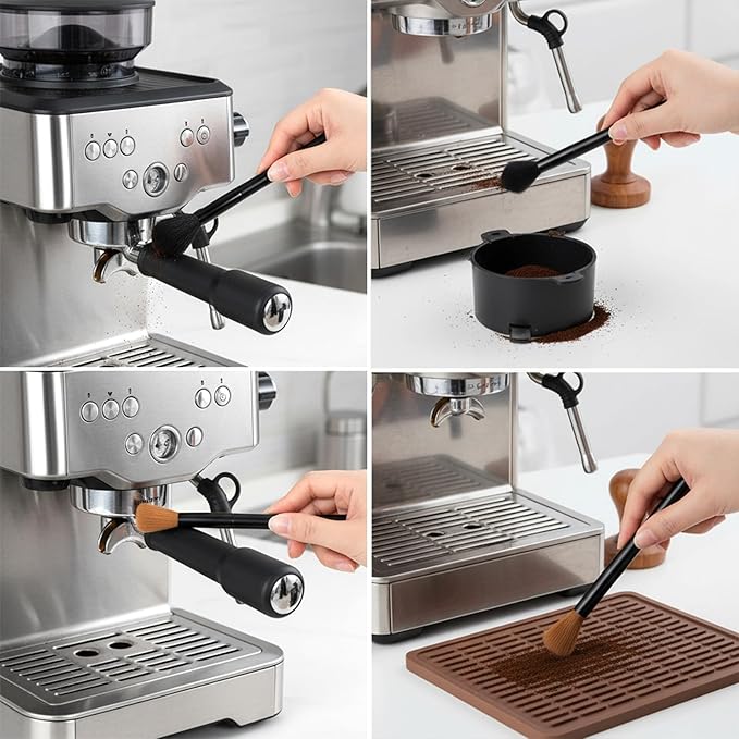 Coffee Grinder Cleaning Brush Coffee Grinder Brush Set Air Duster and Dusting Espresso Brushes Accessories Cleaner Barista Brushes Espresso Machine Cleaning Tool for Bean Grain Tool Home Kitchen