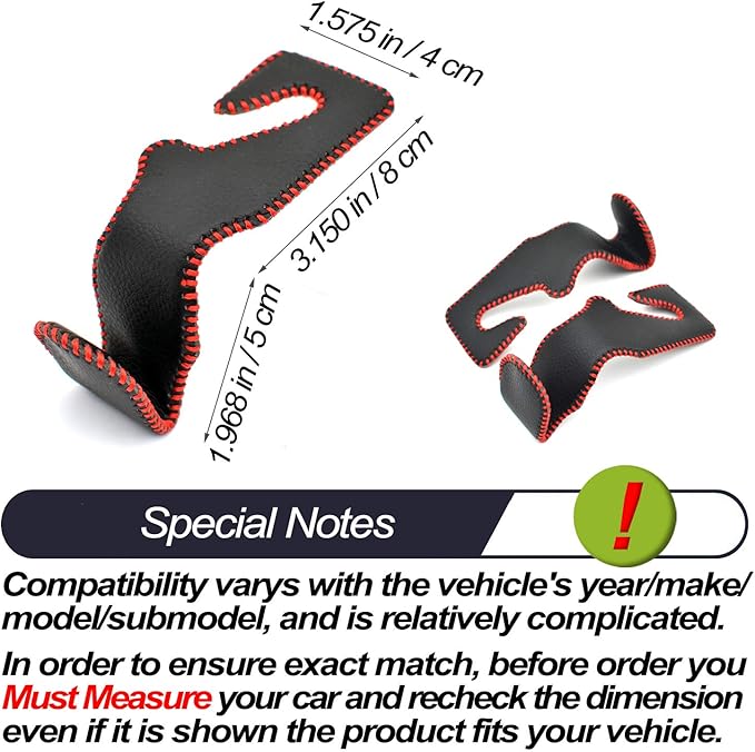 MECHCOS Car Seat Headrest Hooks for Car Back Seat Organizer Hanger Storage Hook Holder for Car SUV Organization Purse Shopping Groceries Bag Handbag, Black & Red, 2 Pack