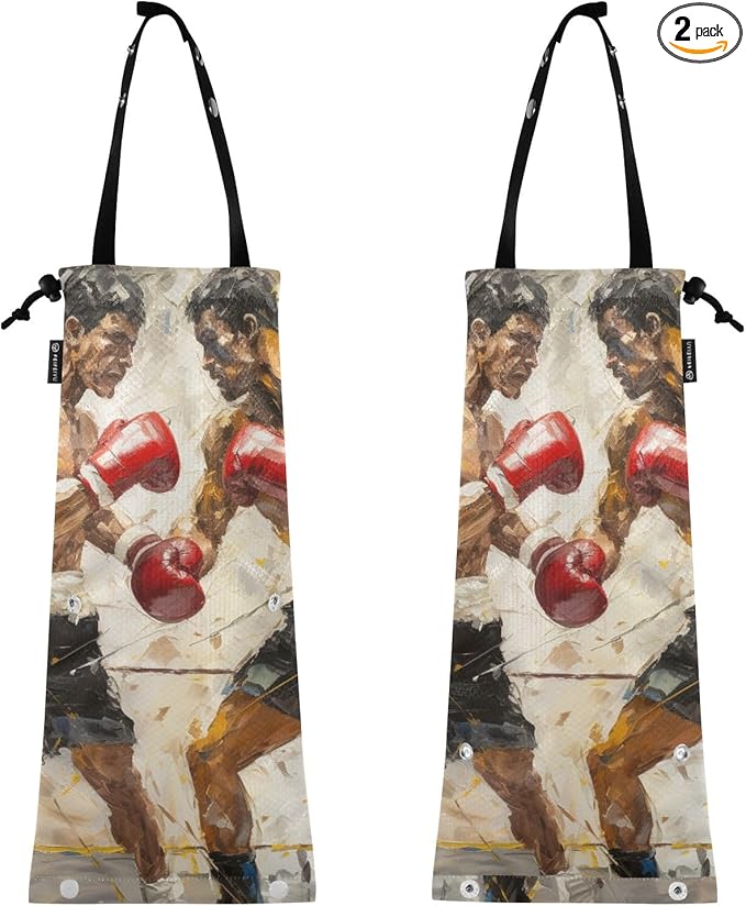 ALAZA Hanging Car Trash Bags Garbage Bag Trash Can for Back Seat Small Boxing 1 Washable Storage Bag Retractable 2 Pack