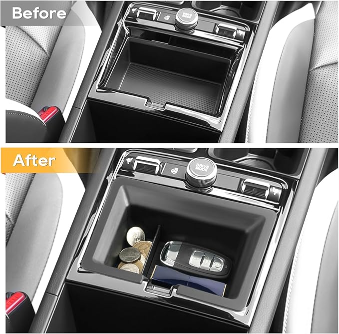 LFOTPP Center Console Organizer Tray for 2025 2026 K5 (LXS/GT-Line/GT/EX), Armrest Storage Box Insert, OEM Fit, Non-Slip Waterproof Center Car Interior Accessory - Black