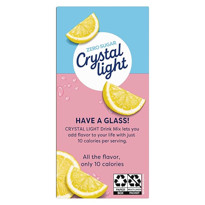 Crystal Light Drink Mix – Classic Orange On-The-Go with Vitamin C (10 CT), Pink Lemonade On-The-Go (10 CT) & Raspberry Ice Canister Drink Mix (Makes 12 Quarts) (Variety Pack)