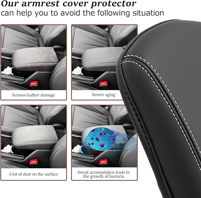SKTU for 2025 2026 VW Tiguan Center Console Cover for 2025+ Volkswagen Tiguan (S/SE/SE R-Line Black/SEL R-Line) Armrest Cover 2025 2026 Tiguan Accessories 2025 2026 Tiguan Console Cushion (Thickened)