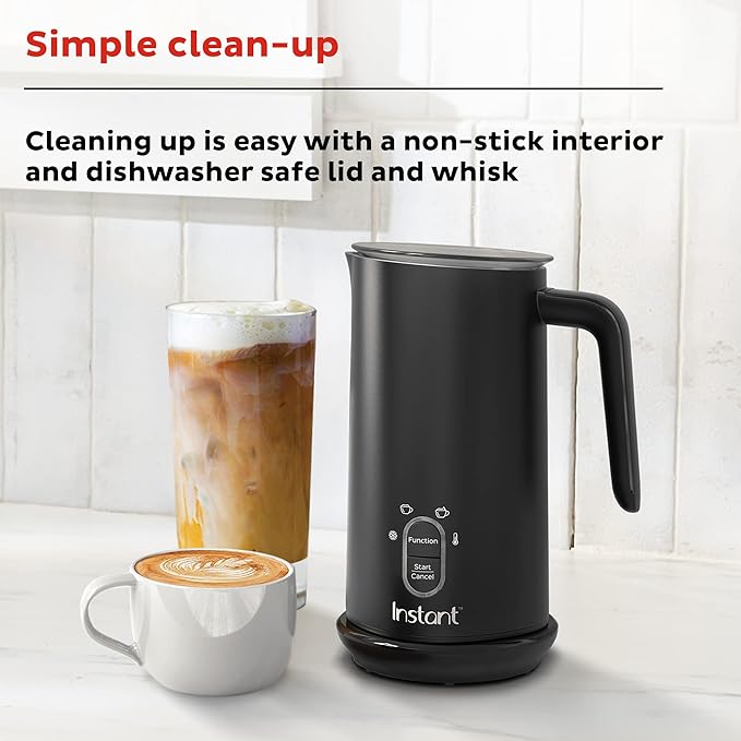 Instant Pot 4-in-1 Electric Milk Frother | 10oz | Black | Pack of 2