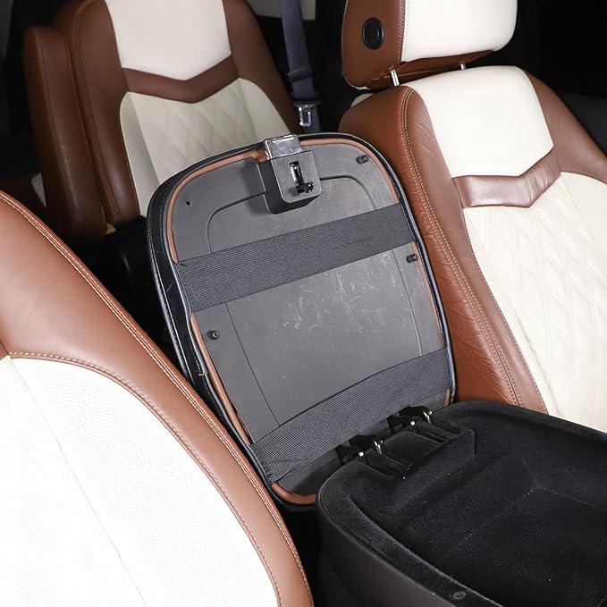 Center Console Armrest Cover Compatible with Cadillac Escalade 2007-2014 Accessories, Leather Armrest Lid Cushion Pad, Armrest Seat Box Cover Mat for Escalade