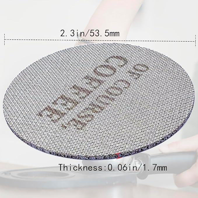 53.5mm Espresso Puck Screen, 1.7mm Thickness, 150μm, Lower Shower, Coffee Filter Mesh For Espresso Portafilter Filter Basket, 316 Stainless Steel