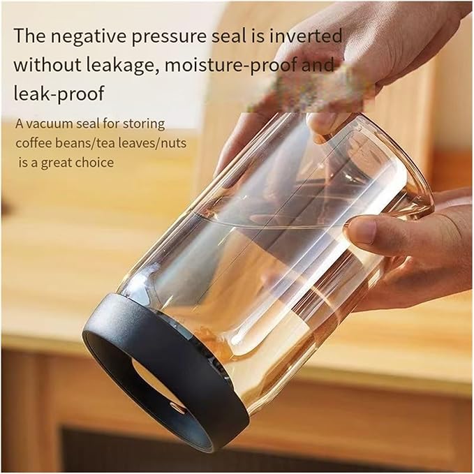 4Pcs Colorful Coffee Vacuum Container Jars, Food Coffee Bean Storage Containers with Lids Airtight, Manual Vacuum Extraction Sealed Tank (Colorful, 500+900+1200+1800, Milliliters)
