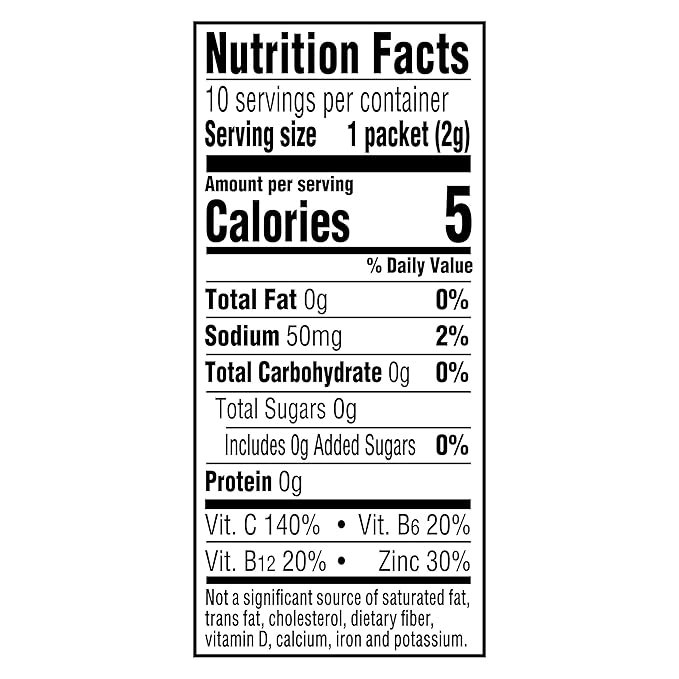 Crystal Light Pure Immunity Blueberry Pomegranate Drink Mix, 10 ct On-the-Go Packets (Pack of 5)