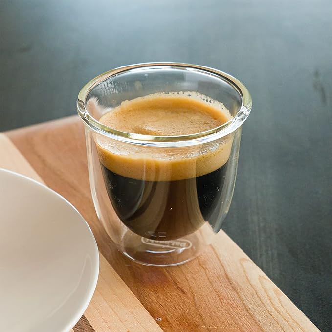 Brod & Taylor Double-Wall Insulated Espresso Glass Cups (Set of 2, 2oz / 60ml)