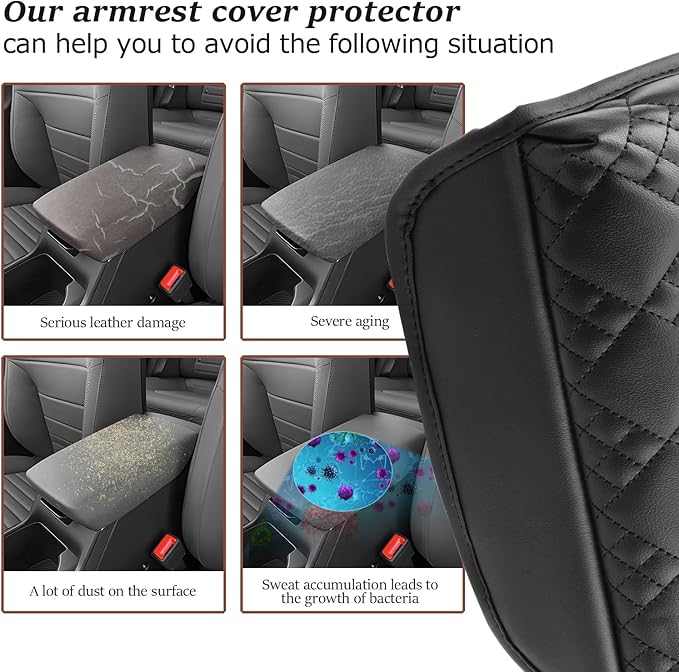 SKTU for 2026 Kia K4 Hatchback Center Console Cover for 2025 2026 Kia K4/2026+ Kia K4 Hatchback Armrest Cover Kia K4 2025 2026 Accessories Soft Console Cushion [Thicken] 2026 K4 Hatchback Seat Box Pad