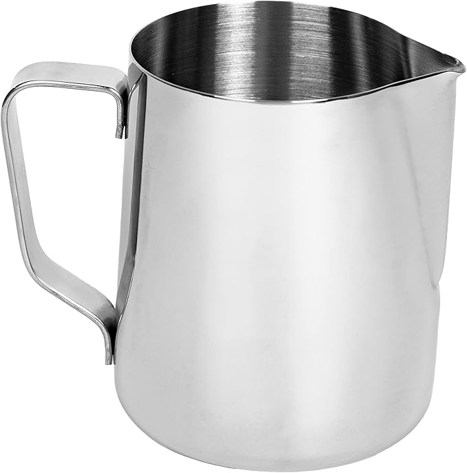 Milk Frothing Pitcher 20oz / 600ml – Stainless Steel Latte Art Pitcher with Measurement Marks, Barista Milk Frother Cup for Espresso, Cappuccino & Steaming Milk