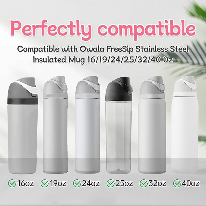 3 Sets Replacement Seal Gasket Stoppers for Owala Freesip Cap Mouth,Silicone O Sealing Ring Parts Water Bottle Top Lid Accessories for Owala Freesip 16/19/24/32/40oz（3 colors 3）