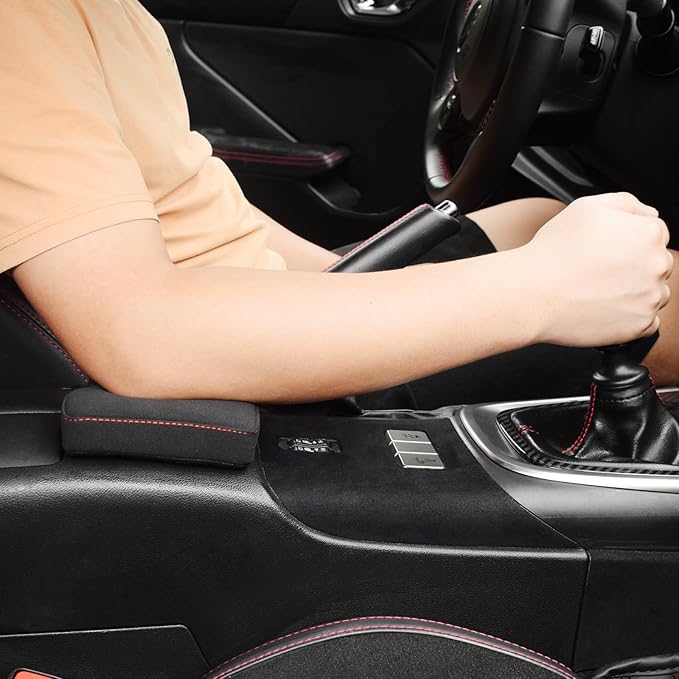 KUNGKIC for MT Toyota GR86 Subaru BRZ 2022 2023 2024 2025 Soft Armrest Pillow Auto Center Console Cushion Pad Automotive Interior Accessories 9002 Color Italian Suede