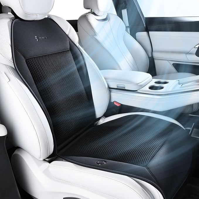 FLORICH Cooling Car Seat Covers with 8 Turbo Fans Car Seat Cooling Pad with Blowing & Suction 12V-24V Ventilated Seat Cover 3-Speed Adjustable Cooling Seat Cushion Universal Fit for Car SUV Truck Van