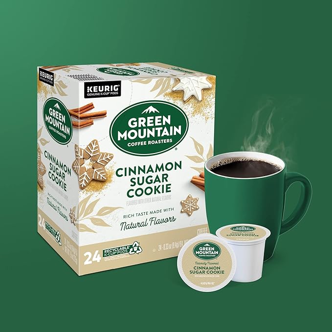 Green Mountain Coffee Roasters Cinnamon Sugar Cookie Keurig Single-Serve K-Cup Pods, Light Roast Coffee, 96 Count