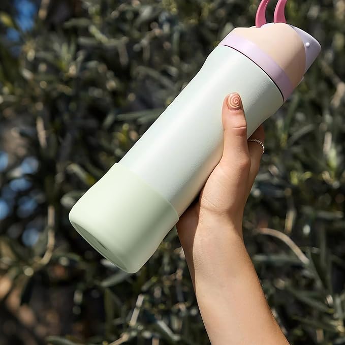 Silicone Boot for Owala 24 oz Water Bottle, Anti-Slip Protective Sleeve Bottom Cover for Owala Twist/FreeSip/Flip Stainless Steel Water Bottle (Mint)