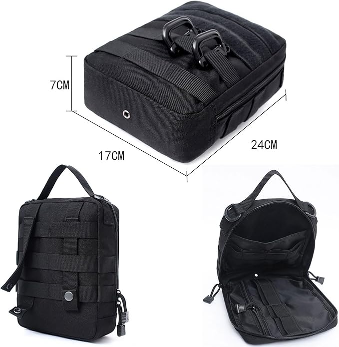 Car Truck Seat Back Organizer Tactical Molle, Upgrade Tactical Vehicle Panel Organizer with 5 Detachable Molle Pouch, Universal Fits for Most of Vehicle (Tan)