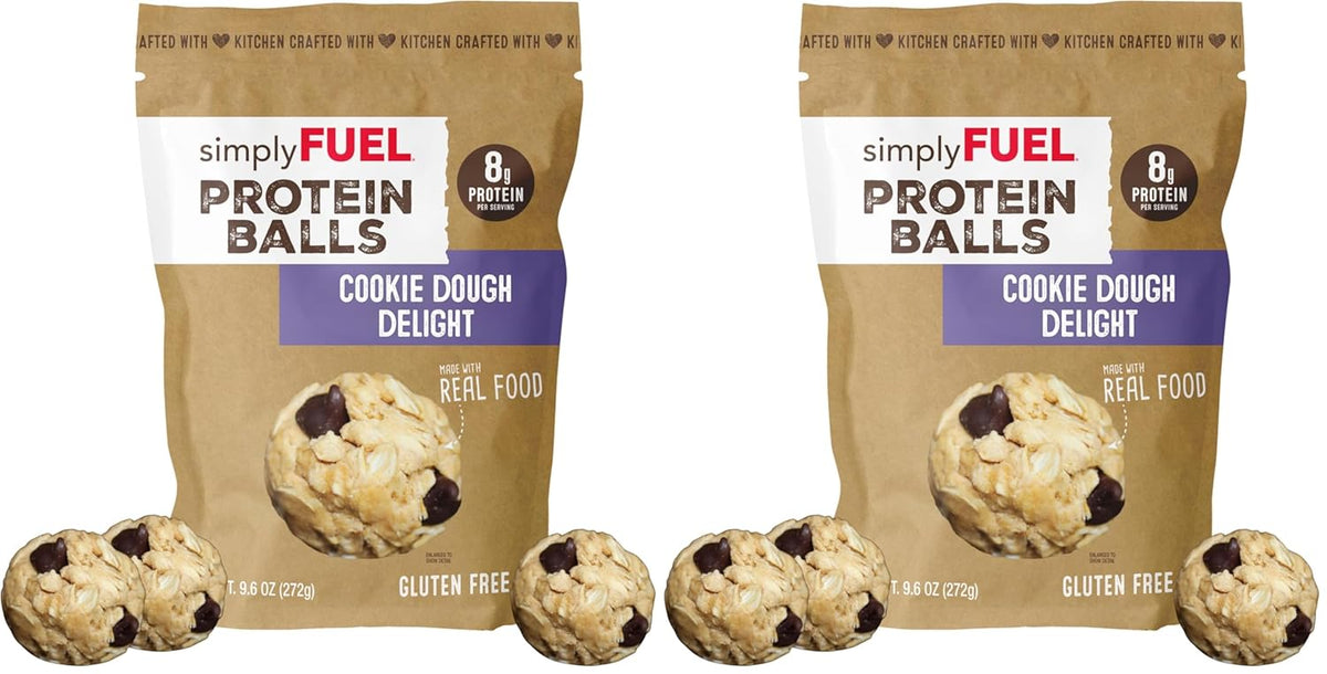 simplyFUEL Whole-Food Protein Balls (Peanut Butter Chocolate Coconut Fusion) - 8 g High-Protein, Gluten-Free, Healthy Snack for Adults & Kids - 9.6 oz