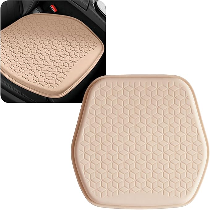 Car Seat Cover Cushion, Seat Protector Pad, Gel Chair Cushion for Front & Back Seats, Universal Non-Slip Breathable Comfortable Chair Covers for Cars SUVs Trucks Office Wheelchair (Pink)