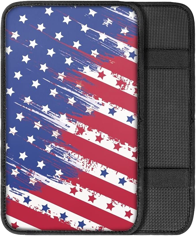 American Flag Arm Rest Cover Car Easy to Install Armrest Console Cover Protect from Pet Claws Cars Console Covers Universal Interior Accessories Cars Arm Rest Cover